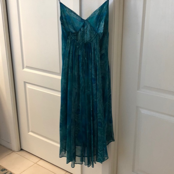 Tracy Reese silk peacock cocktail dress - Picture 3 of 5